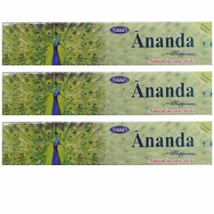 Incenso Massala Premium Nikhil's Ananda Happiness - 3 Caixas