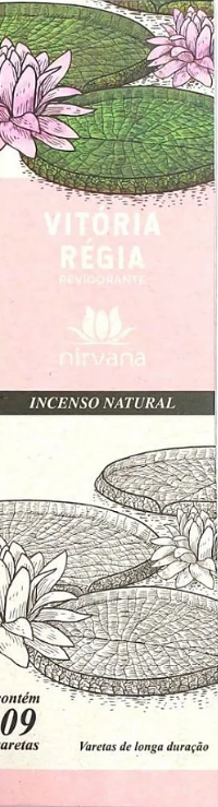 Incenso Natural Nirvana Vitória Régia - REVIGORANTE