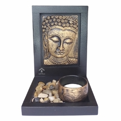 Jardim Zen Altar Porta Velas Buda com Pedrinhas CO - comprar online