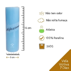 VELA 7 Dias - Azul Claro - Aromatizada - Alfazema - comprar online