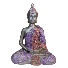 Estatueta Buda Menino Meditando Sorrindo Enfeite Decorativo