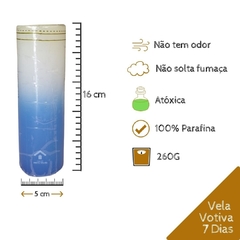 Vela 7 dias - Bicolor - Azul e Branco - comprar online