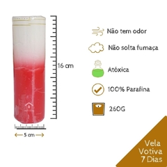 Vela 7 dias - Bicolor - Vermelho e Branco - comprar online