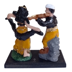 Escultura Imagem Casal Ciganos Resina AM 10 Cm - comprar online