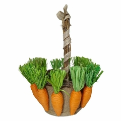 Enfeite Cesta da Páscoa 32 cm cenouras Decorativo na internet