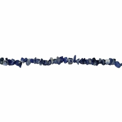 Colar Fio Cascalho Pedra Sodalita Azul Mesclado Natural 02F - CASA DO PRETO VELHO COMERCIO DE PRODUTOS NATURAIS LTDA