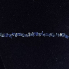 Colar Fio Cascalho Pedra Sodalita Azul Mesclado Natural 02F na internet