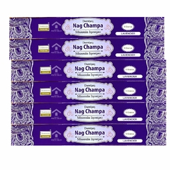 Kit Incenso Massala Nag Champa Darshan 06 cx Lavender - Lavanda