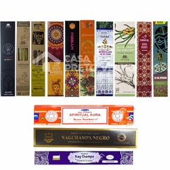 Caixa Box Kit com 13 Incensos Sortidos Premium Vários Aromas