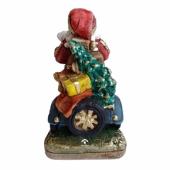 Estatueta Papai Noel Calhambeque-Enfeite Decorativo em Gesso na internet
