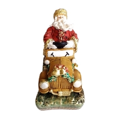 Estatueta Papai Noel Calhambeque-Enfeite Decorativo em Gesso na internet