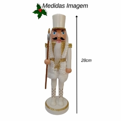Soldado Quebra Nozes Dinamarca Dourado 28cm Decora Natal - comprar online