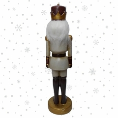 Soldado Quebra Nozes Resina Nude e Marrom 18cm Decora Natal - loja online