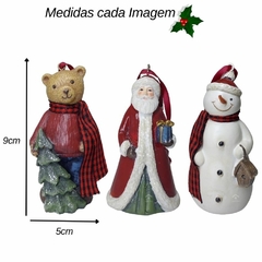 Trio de Bonecos para Arvore de Natal em Resina - comprar online