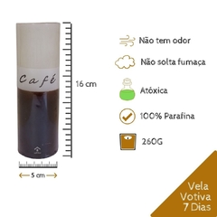 Vela 7 Dias BRANCA E PRETA Aromatizada CAFÉ Perfumada - comprar online