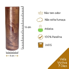 VELA 7 Dias - Cobre com Ouro. - comprar online