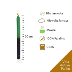 Vela Palito Bicolor VERDE E PRETA Pct com 10 unidades - comprar online