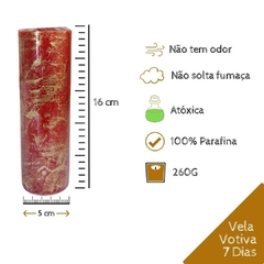 VELA 7 Dias - Vermelha com Ouro - comprar online