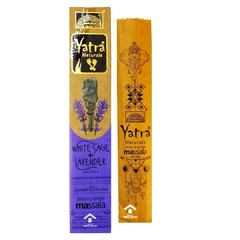 Incenso Orgânico Massala Yatra Sálvia + Lavanda - 3 Cxs - CASA DO PRETO VELHO COMERCIO DE PRODUTOS NATURAIS LTDA