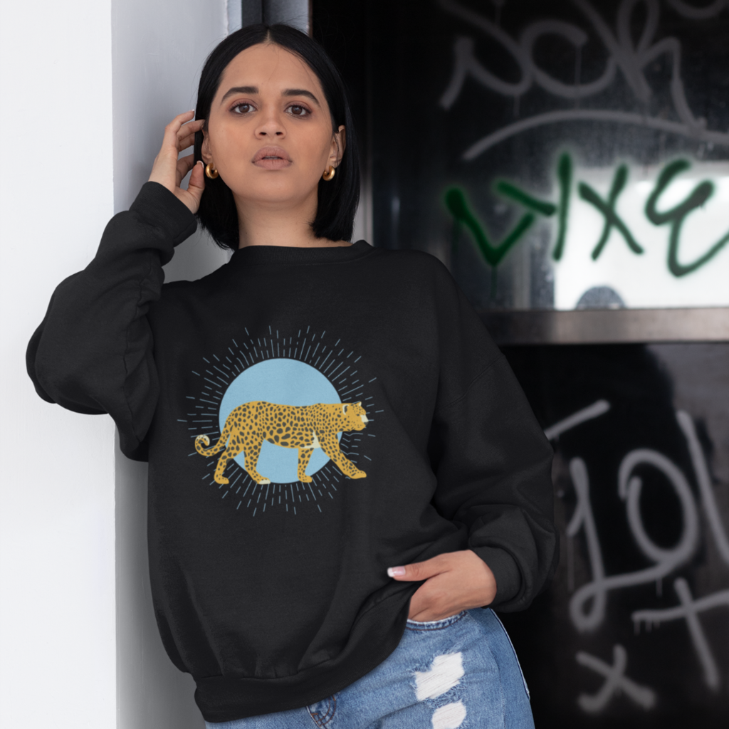 Buzo Unisex Negro Jaguar Azul Cielo SELVA BOREAL