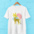 Camiseta Unisex Blanca Guepardo Amarillo - tienda online