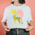 Camiseta Unisex Blanca Guepardo Amarillo en internet