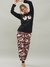 PIJAMA MARCELA KOURY JERSEY MANGA LARGA CON PANTALON ESTAMPADO CON PUÑO (P1-4157) - comprar online