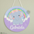 Placa Flâmula Redonda - Elefante Baby