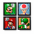 Mario Bros e Turma "Chevron" - Kit quadros moldura - comprar online