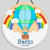 Placa Flâmula Redonda - Menino Balão - comprar online