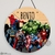 Placa Flâmula Redonda - Vingadores + Batman + Homem Aranha - comprar online