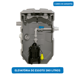 Elevatória de esgoto SANIFOS 280 - 220 V - 1 bomba trituradora de 2 CV, vazão 11 m3/h - comprar online