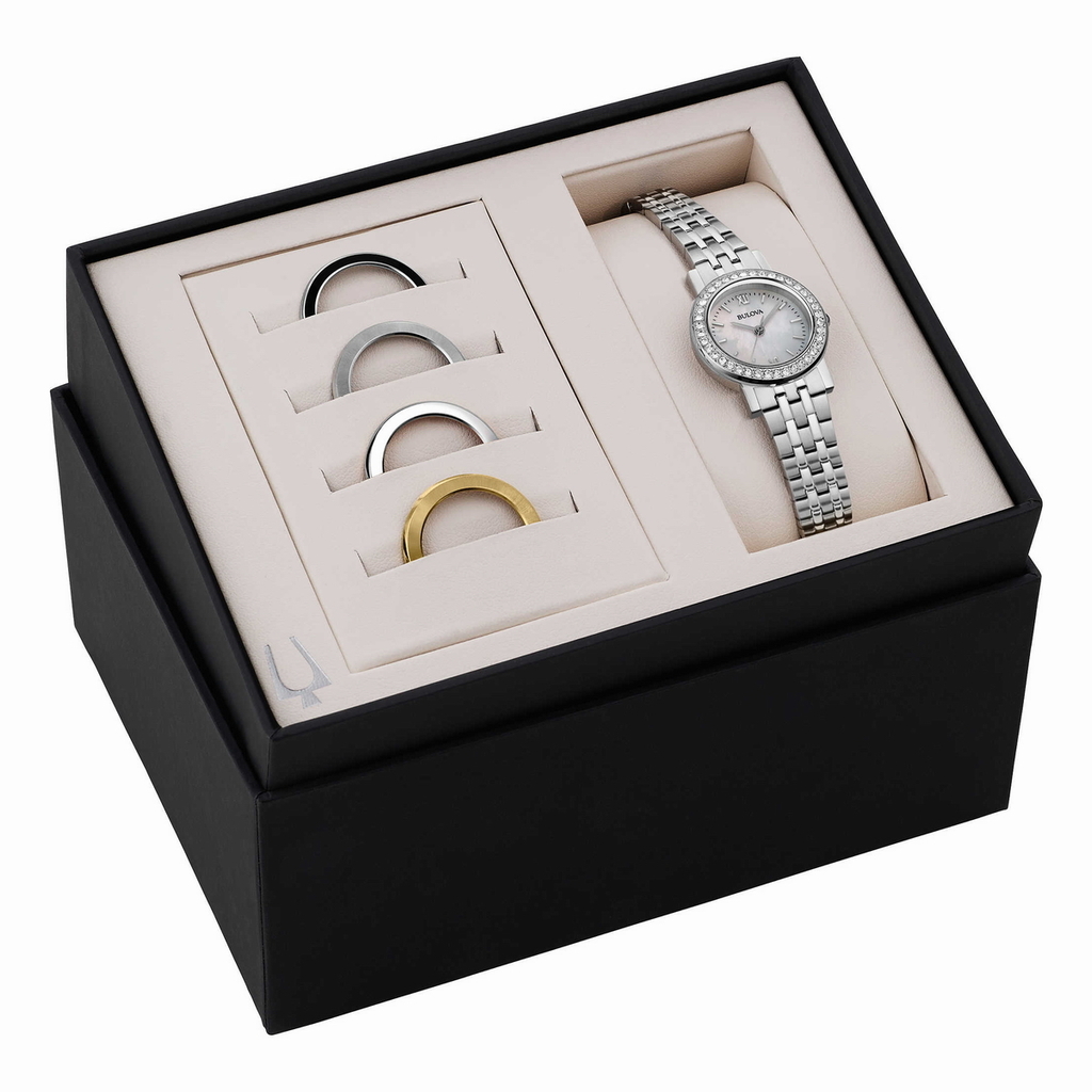Reloj Bulova Crystal Box Set 98X111 Bisel Intercambiable