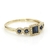 Anillo Oro Amarillo 18 Kts Diamantes y Zafiros Azules ANDZ263 - comprar online