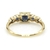 Anillo Oro Amarillo 18 Kts Diamantes y Zafiros Azules ANDZ263 - La Peregrina - Joyas y Relojes