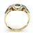 Anillo Oro Amarillo 18 Kts Diamantes y Zafiros Azules ANDZ039 - tienda online