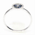 Anillo Oro Blanco 18 Kts Zafiros Azules Naturales y Diamantes ANDZ193 - tienda online