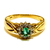 Anillo Oro Amarillo 18 Kts Esmeralda y Diamantes ANDE049 - comprar online