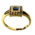 Anillo Oro Amarillo 18 Kts Diamantes y Zafiros Azules ANDZ262 - comprar online