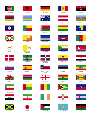 Banderas del mundo en stickers - Semillas de Menta