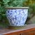 Vaso Cerâmica Azul Floral