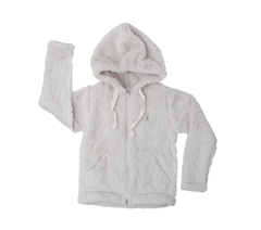 campera peluche Crudo