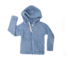 Campera peluche azulino