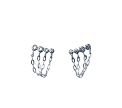 Brinco Ear Cuff Com Correntes