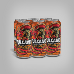 Six pack Vulcano Sabores / Ice Grape & Fire Citrus - Vulcano Energy Drink 473ml lata na internet