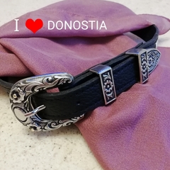 DONOSTIA - Cinturón con hebilla pesada texana en niquel - 2,5cm