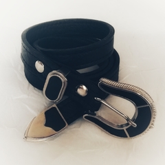 Cinturón ARAMA -hebilla tejana con puntera en niquel y resina - 2cm - comprar online