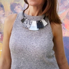 Picasso - Collar corto de cueros combinados - comprar online