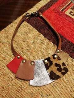 Picasso - Collar corto de cueros combinados - tienda online