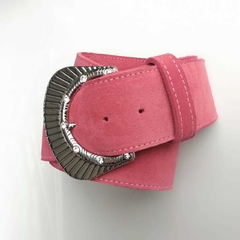 BILBAO - Cinturón de Gamuza con strass en 5,5cm